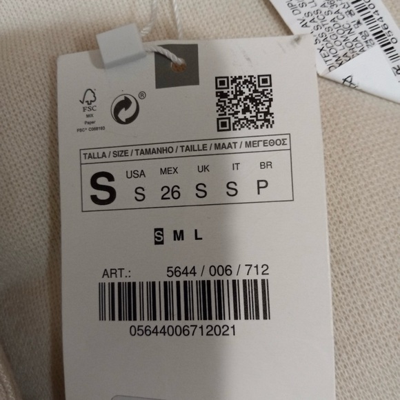 Zara NWTS cream pull over - Picture 6 of 7